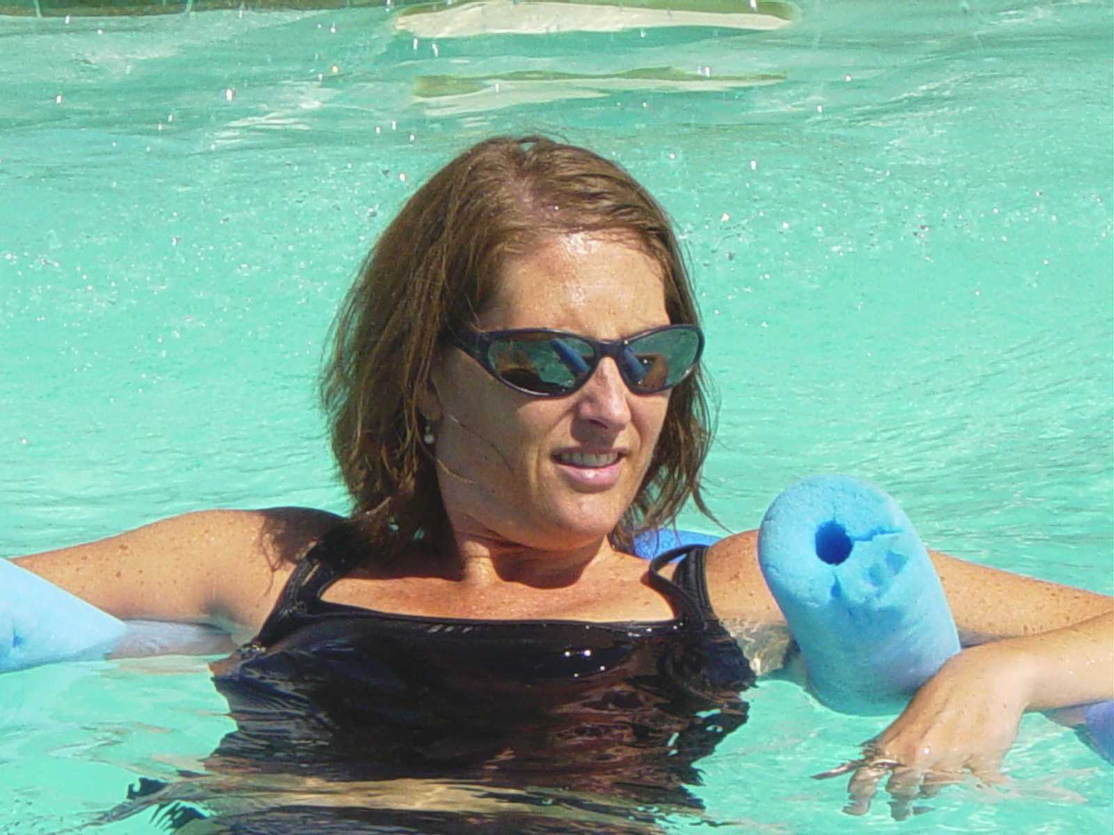 Christine in pool