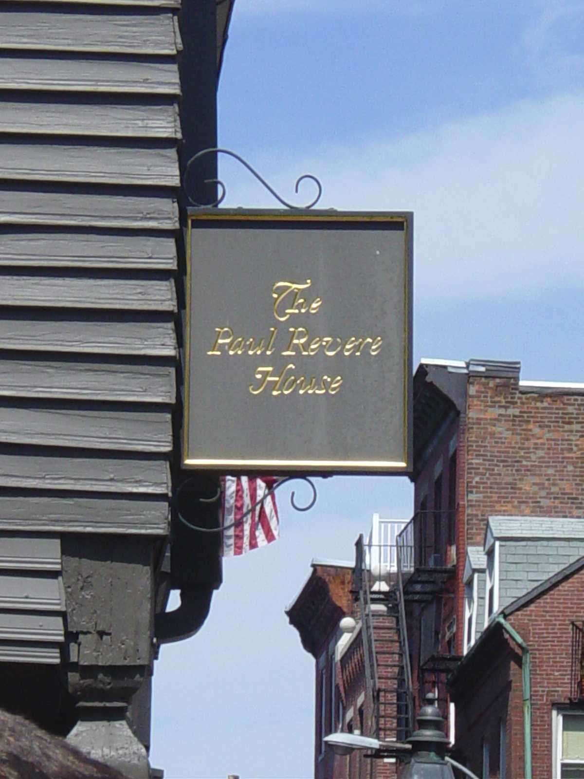 Sign at the Paul Revere House