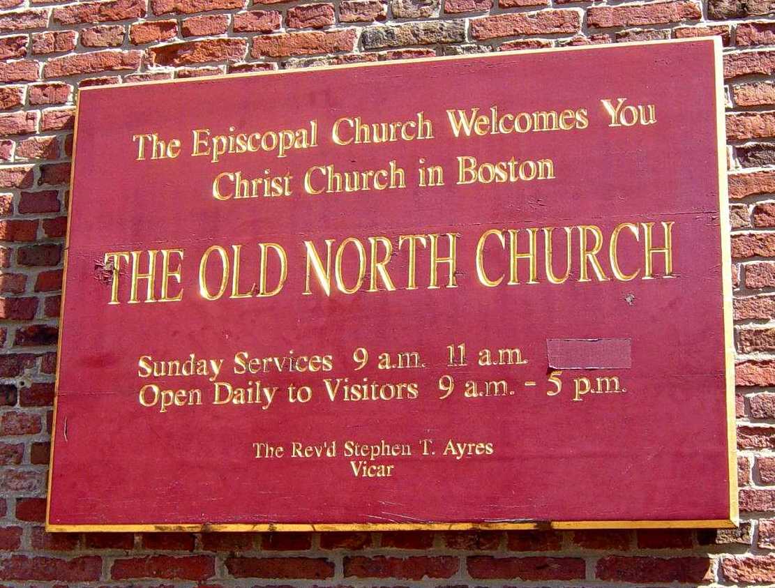 Sign at the Old North Church