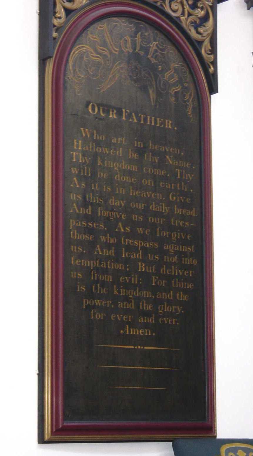 Plaque of The Lord's Prayer