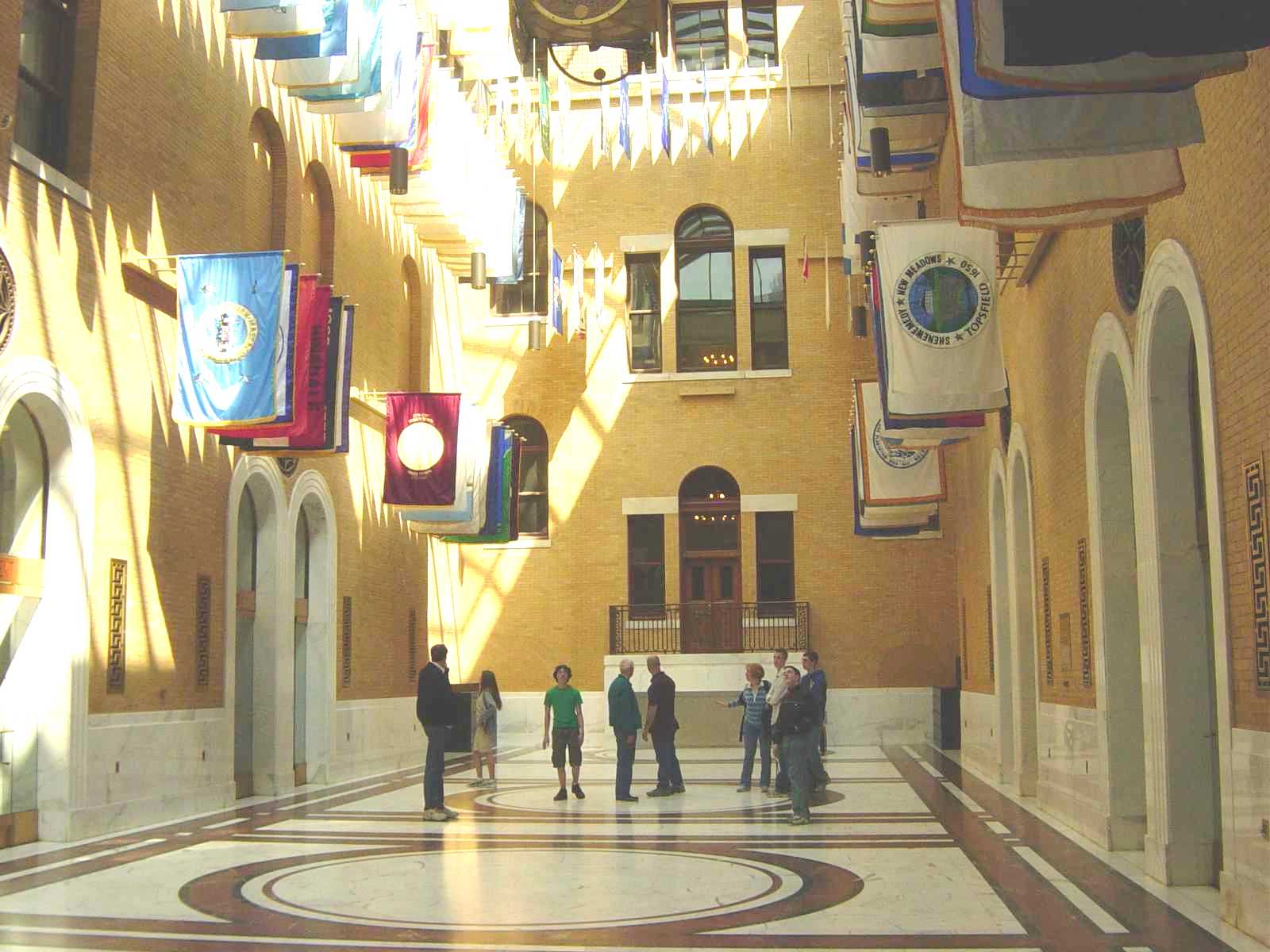 Flags in the Great Hall