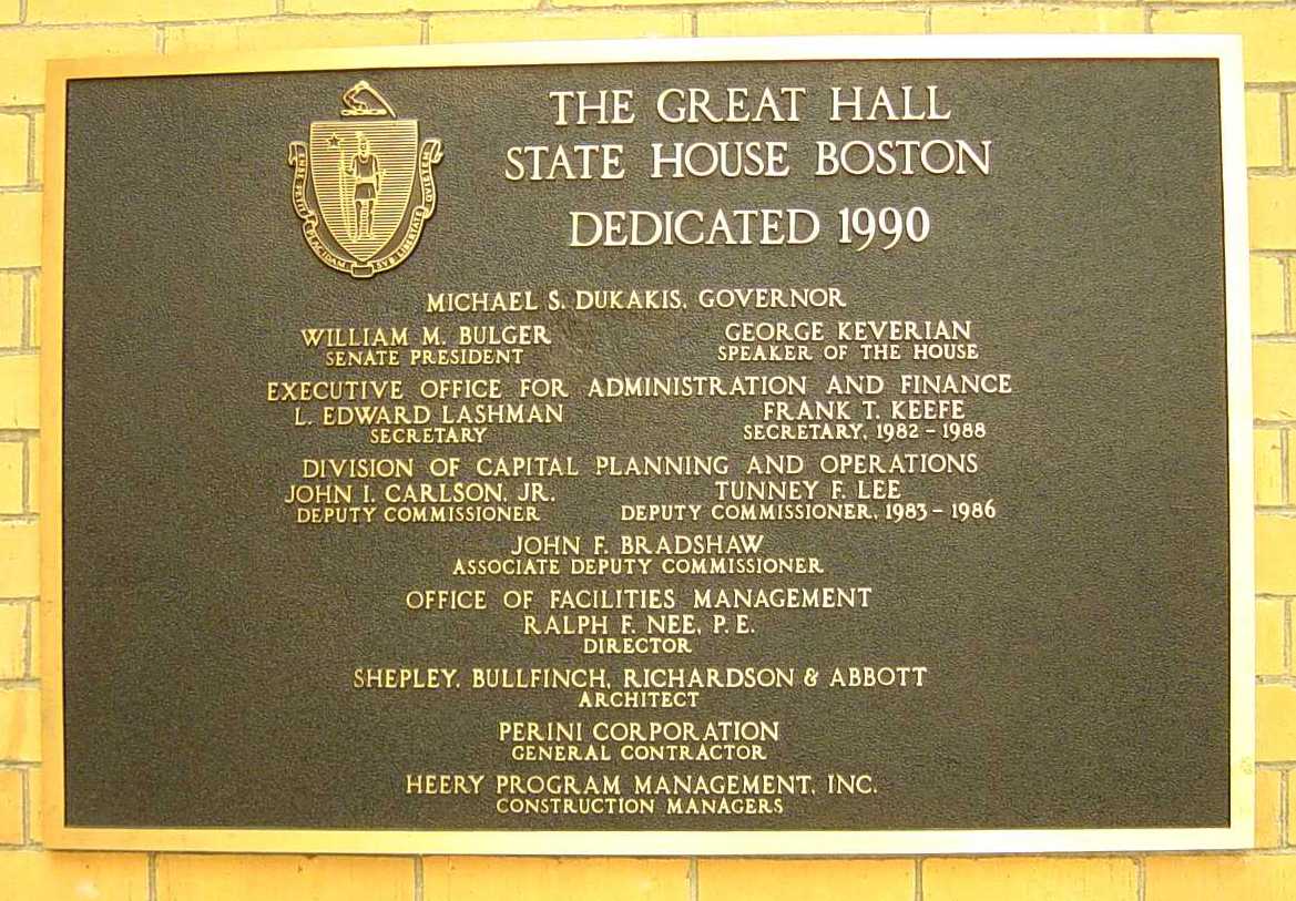 Plaque in the Great Hall