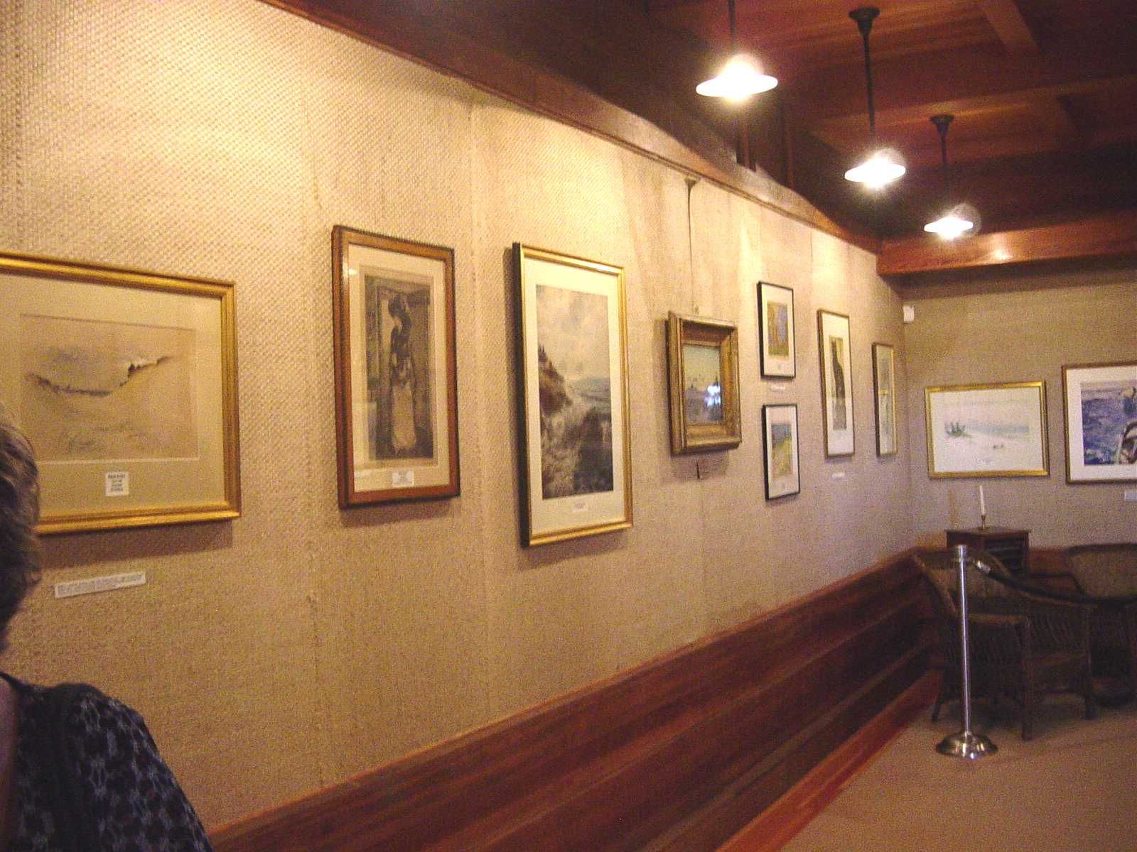 Some of Gillette's oil painting collection