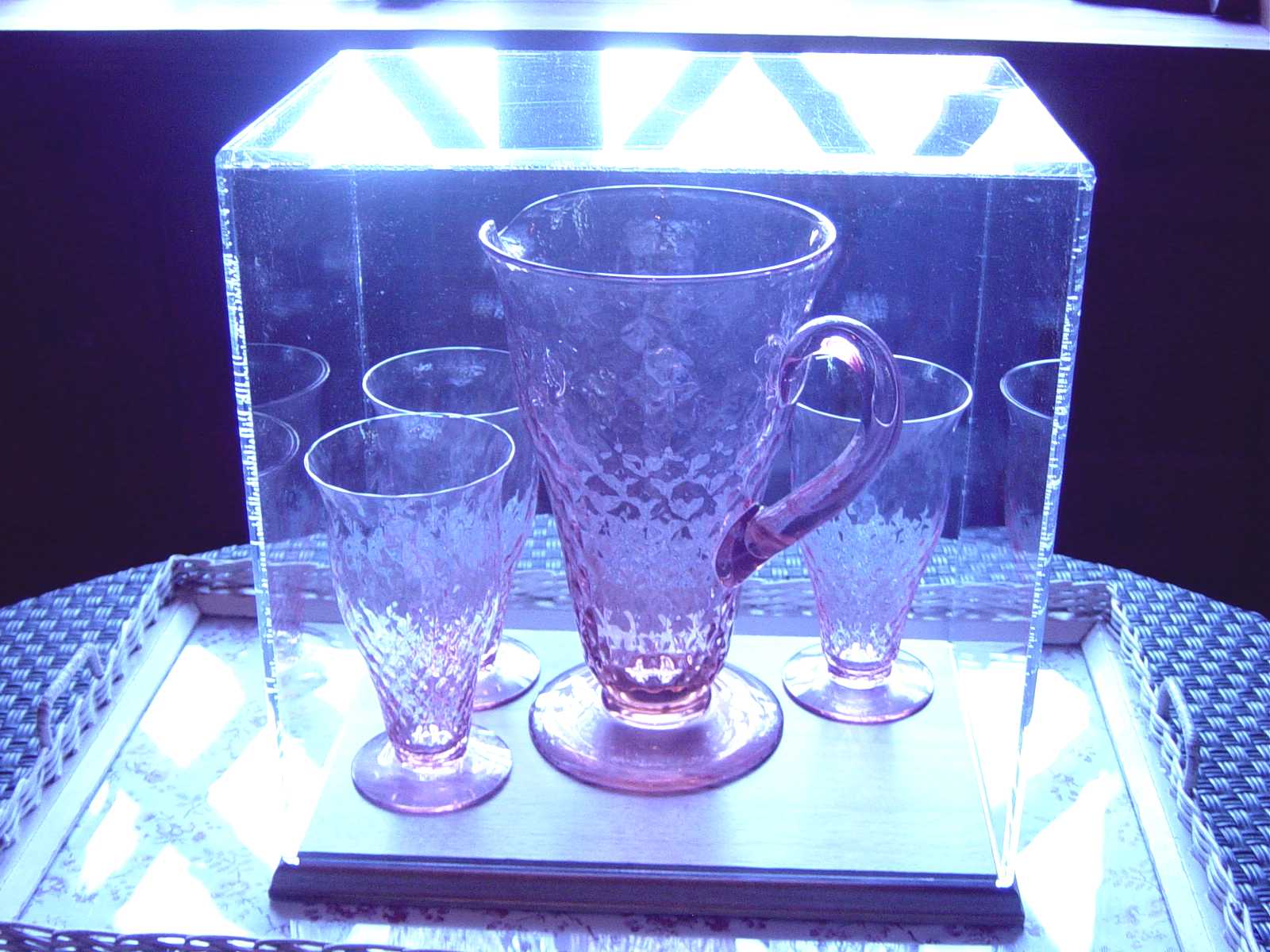 Glassware in a third floor room