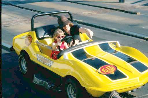 Christine and Erin in Race Car