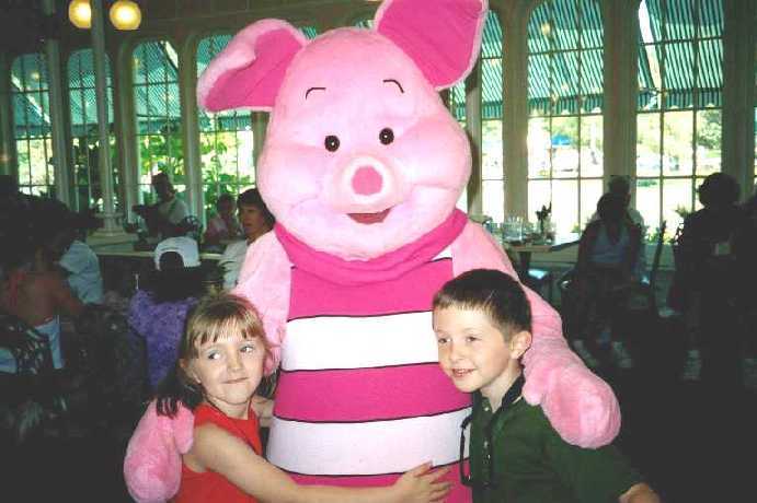 Geoffrey and Erin with Piglet