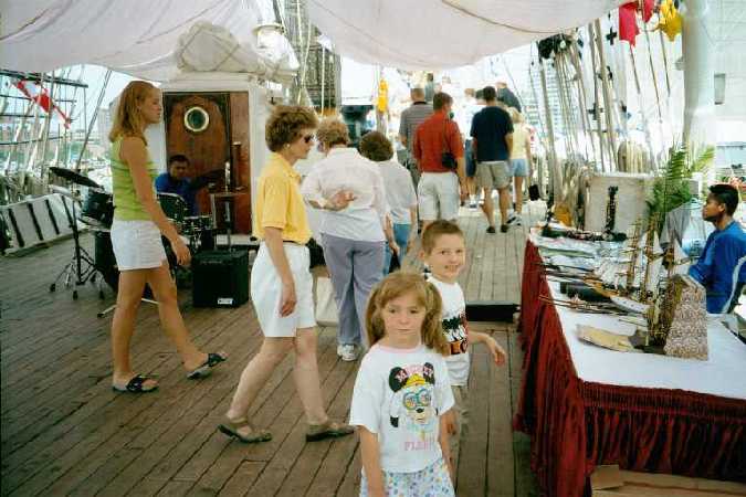 Geoffrey and Erin on a Tall Ship